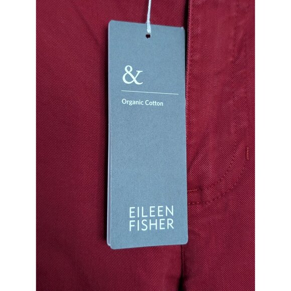 Eileen Fisher Organic Cotton Red Slim Ankle Jeans Size 18 Eco-Friendly Stretch - Picture 8 of 15